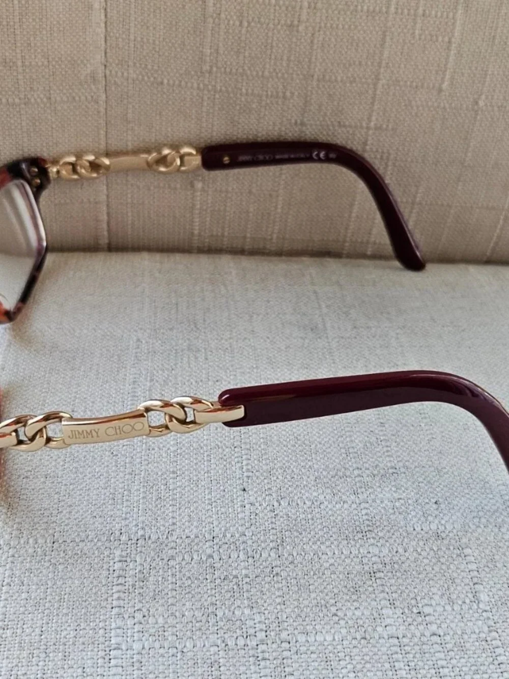 Vintage Jimmy Choo Women Eyeglasses Frame 8RO Eyewear Red Tortoise Glasses Italy